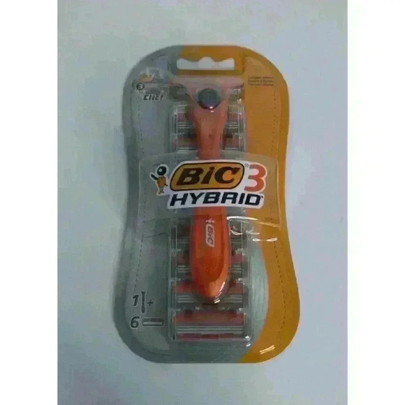 Bic Comfort 3 Hybrid Razor, 1 Handle + 6 Refills New Unopened Package - Picture 2 of 7